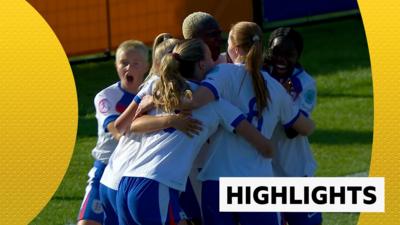 England Women's U19 players celebrate
