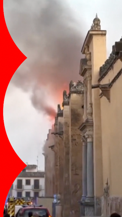 Mosque turned cathedral in Spain ablaze 