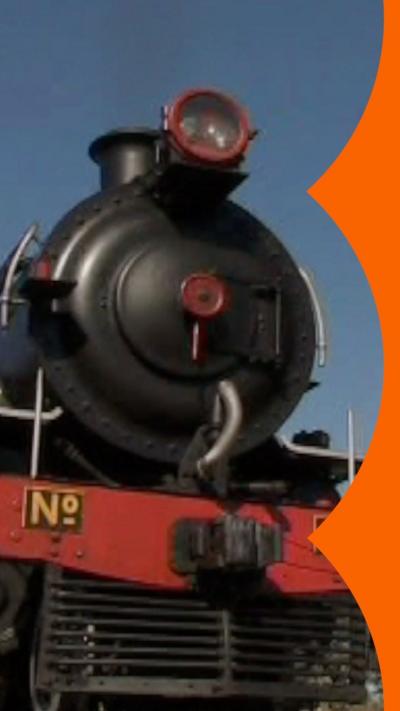 An old black and red train