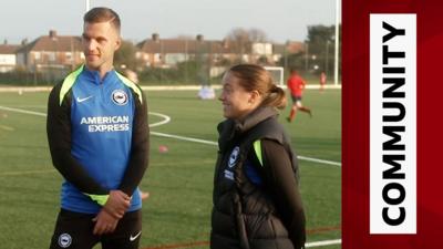 Brighton's Joel Veltman and Fran Kirby