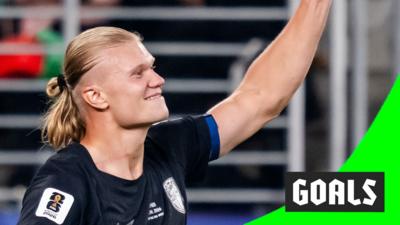 Erling Haaland celebrating his goals 