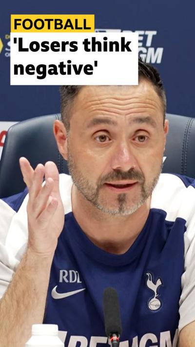 Roberto De Zerbi - 'Losers think negatively' in relegation fight