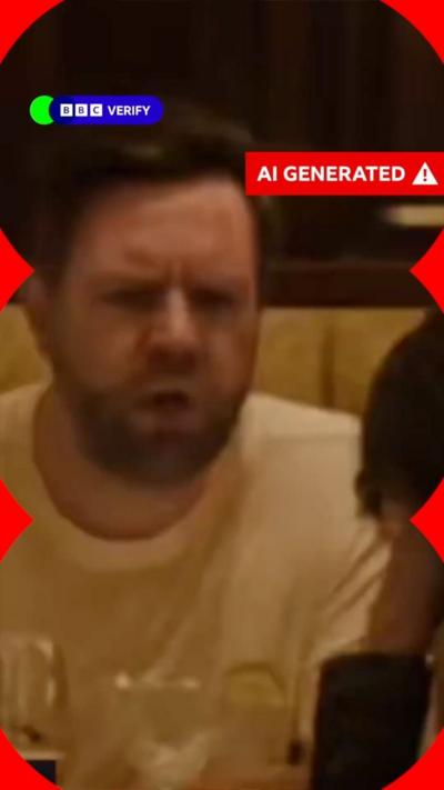 AI generated image of JD Vance looking angry