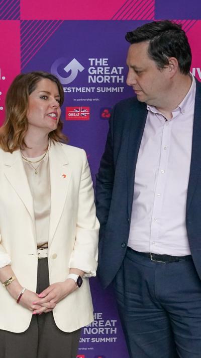 North East Mayor Kim McGuinness (left) and Tees Valley Mayor Ben Houchen (right)