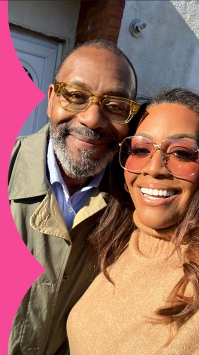 Lenny Henry and Alison Hammond smiling at the camera