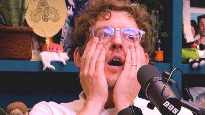 Elis James looks mortified