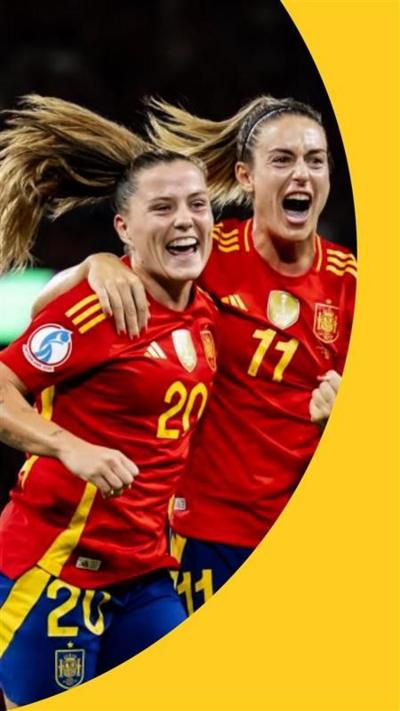 Spain's Claudia Pina celebrates scoring the 2-0 goal with teammate Alexia Putellas