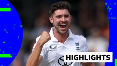 Josh Tongue after getting a wicket