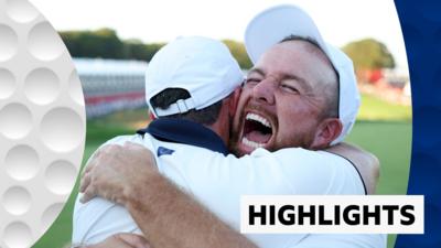 Shane Lowry celebrates