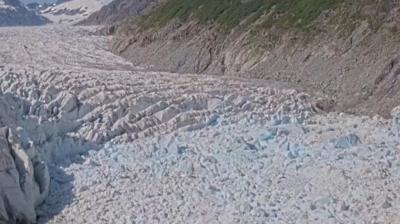 Alaska glacier is pictured.