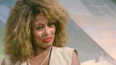 Tina Turner smiling during interview