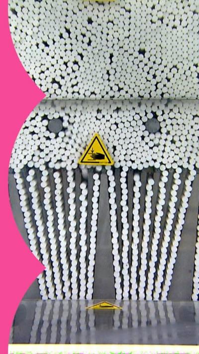 Cigarettes on a production line 