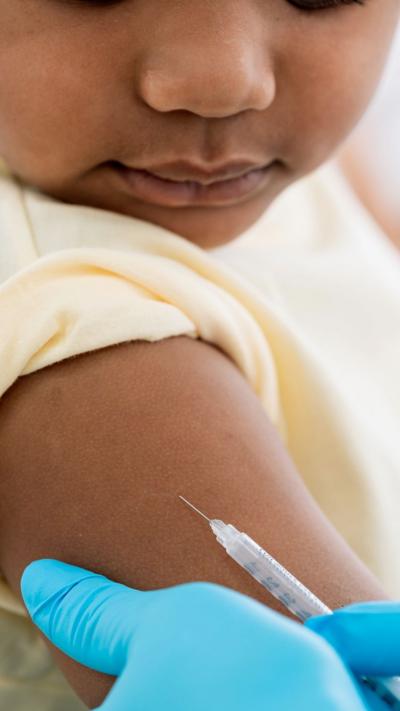 A child receiving an injection