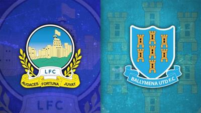 Linfield v Ballymena United club badges