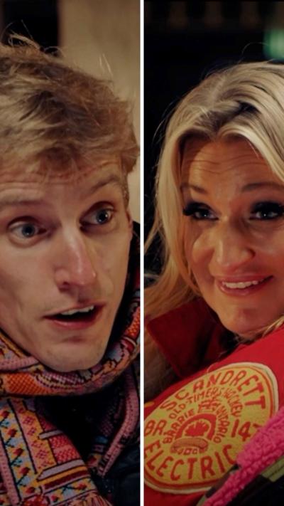 Composite image of Charlie Cooper and Daisy May Cooper looking at each other