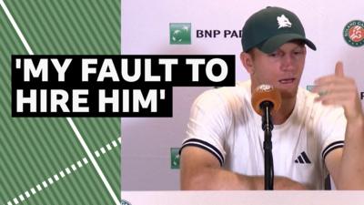 Davidovich Fokina in press conference talking 