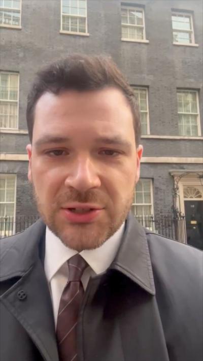 Henry Zeffman outside Downing St