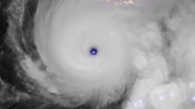 Hurricane Melissa is seen as it heads towards Jamaica.