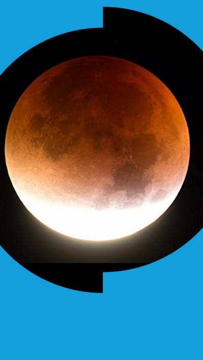 The Moon with a reddish colour