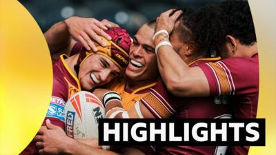 Huddersfield celebrate against Hull FC