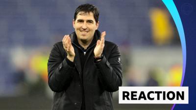 Andoni Iraola applauds the Bournemouth fans at the Hill Dickinson stadium