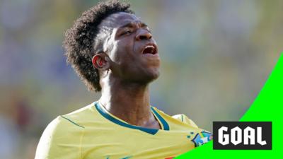 Brazil's Vinicius Jr equalises for his side in their World Cup match against Morocco.