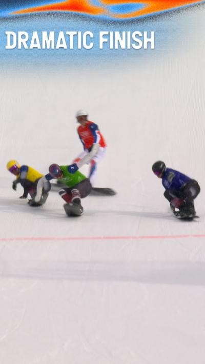 Alessandro Haemmerle crosses the finish line to win