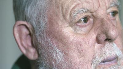 Close-up image of Terry Waite's face