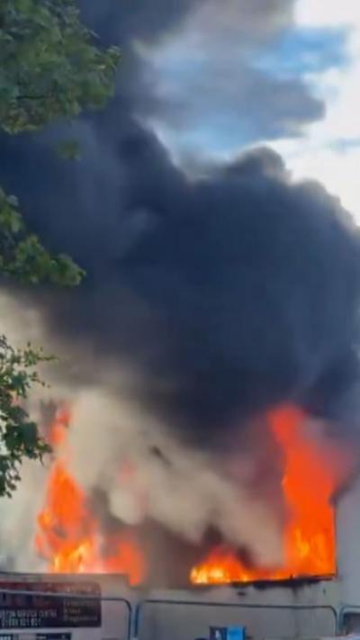 A fire in Uddingston.