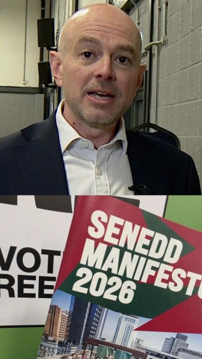 Gareth Lewis speaking to the camera