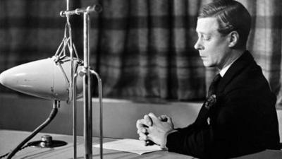 King Edward VIII broadcasting to the Empire from Broadcasting House