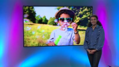 Nina on the Newsround set