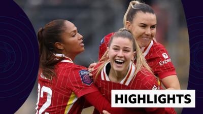 Liverpool's Marie Hobinger celebrates with team-mates