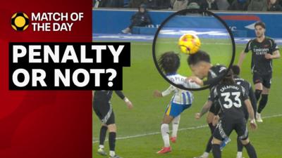 The decision that led to Brighton's penalty against Arsenal