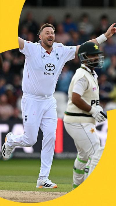 Ollie Robinson after getting a wicket 