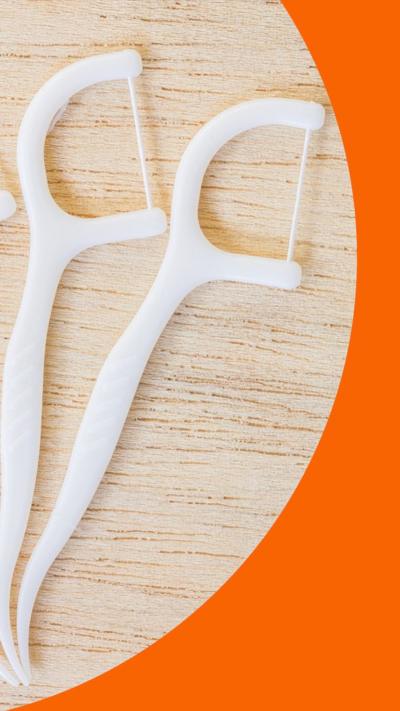 Plastic dental floss sticks