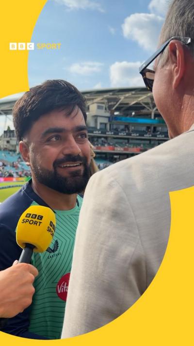 Rashid Khan and Michael Vaughan