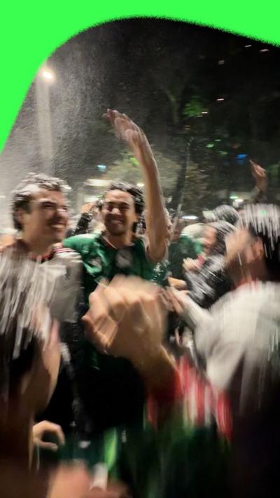 Mexico fans party in the street