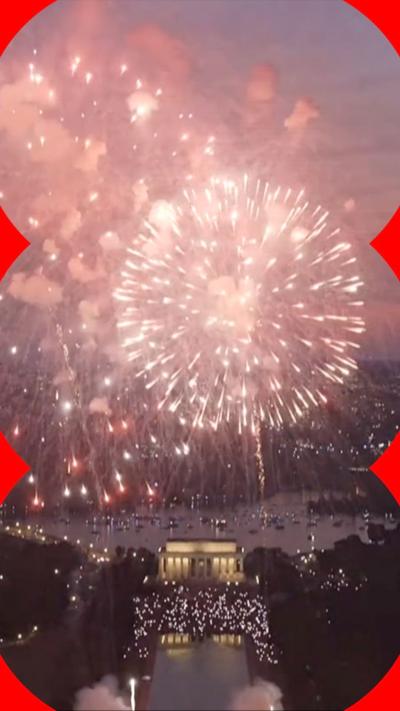 Fireworks explode over Washington