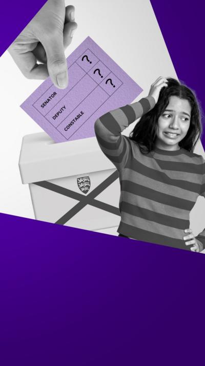 A woman scratches her head, looking confused