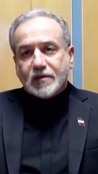 Iranian Foreign Minister speaking via video link on CBS News