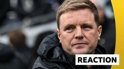 Eddie Howe looks on