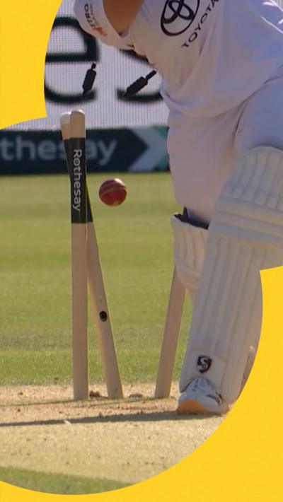 wickets getting hit by the ball