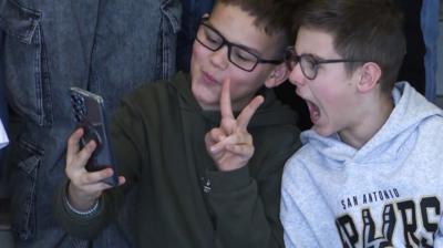 boys taking a selfie