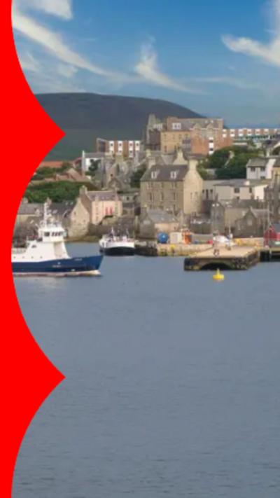 The Bressay ferry Fivla arrives in Lerwick