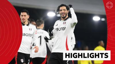 Fulham's Raul Jimenez celebrates his goal against Watford