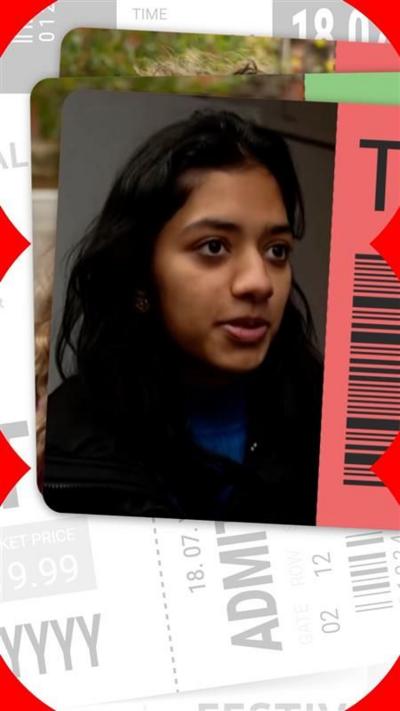 A member of the public facing the camera 