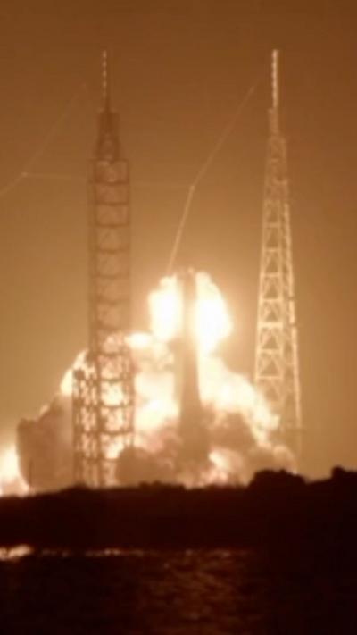 New Glenn explodes on the launchpad. 