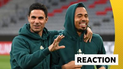 Mikel Arteta and Gabriel Jesus