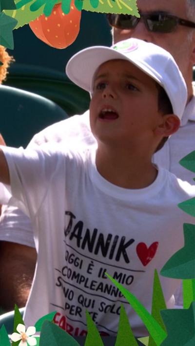 young fan in the crowd at Wimbledon